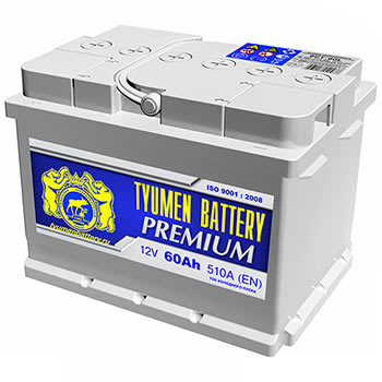 Аккумулятор tyumen battery премиум 60 А/ч обратная полярность низкий
